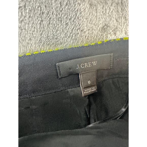 J. Crew Piped Tweed Mini Skirt – Green & Black – Size 6 - Picture 7 of 10